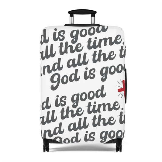 God is Good Luggage Cover-white