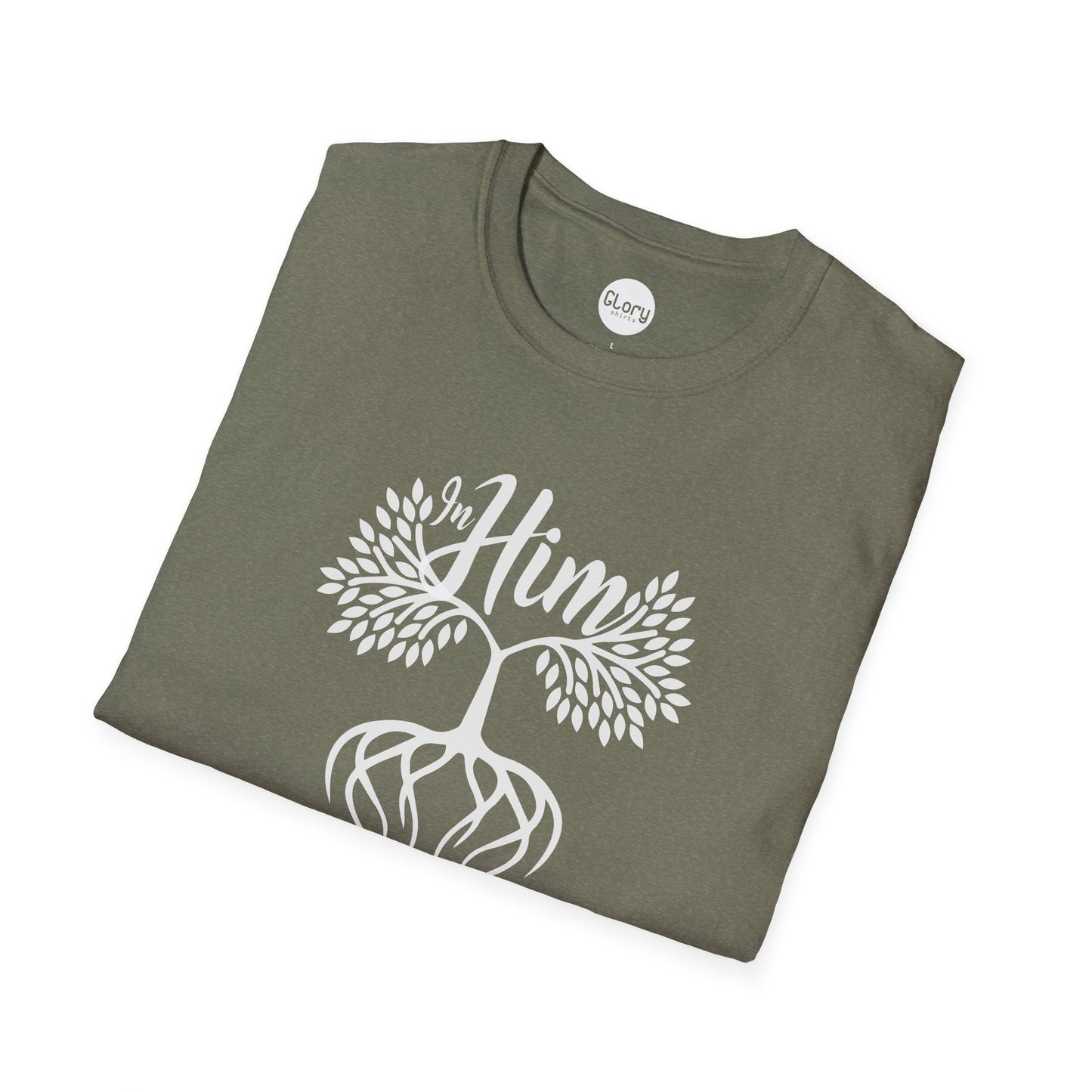 Rooted In Him Unisex Cotton Crew Tee
