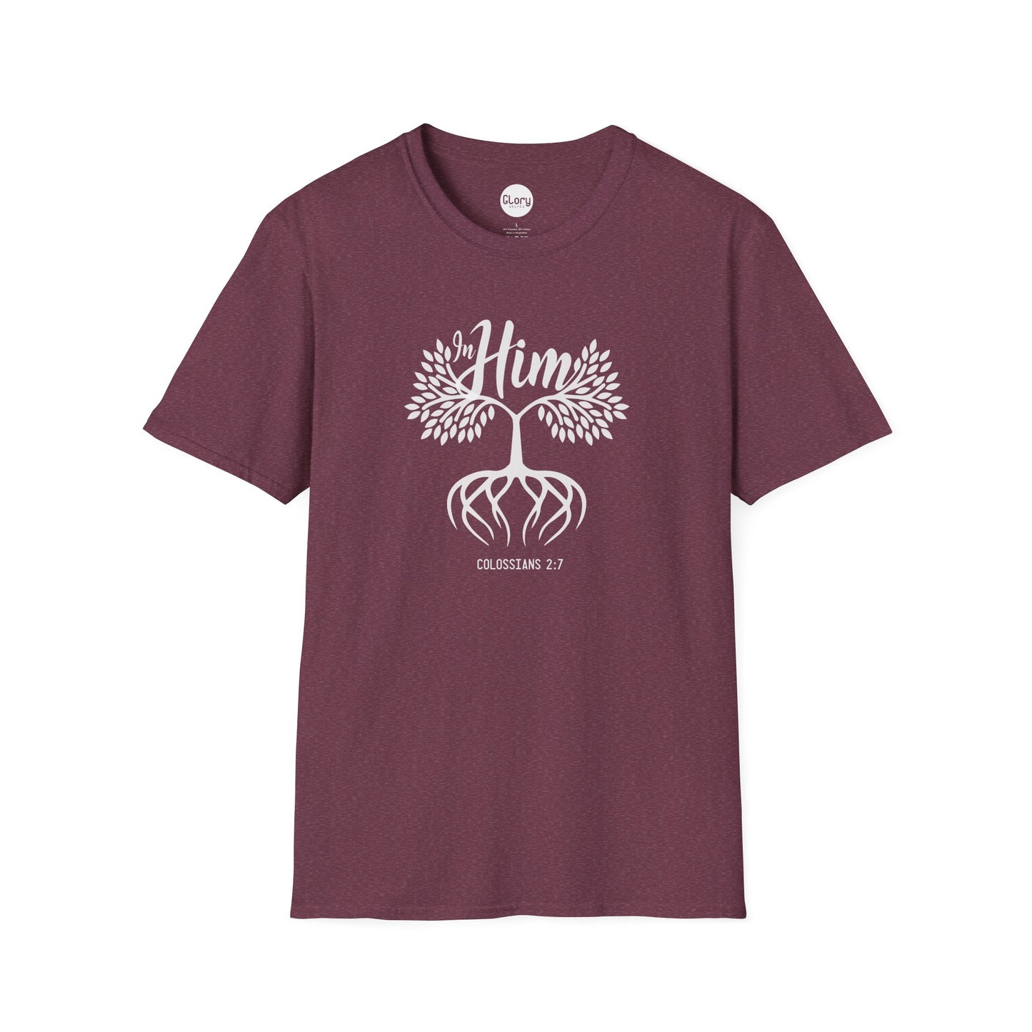 Rooted In Him Unisex Cotton Crew Tee