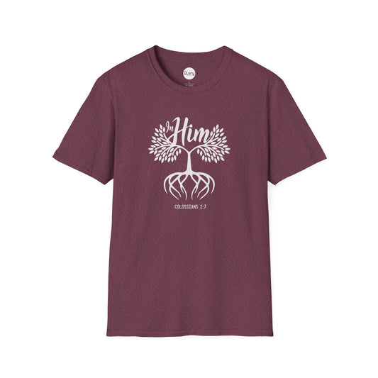 Rooted In Him Unisex Cotton Crew Tee