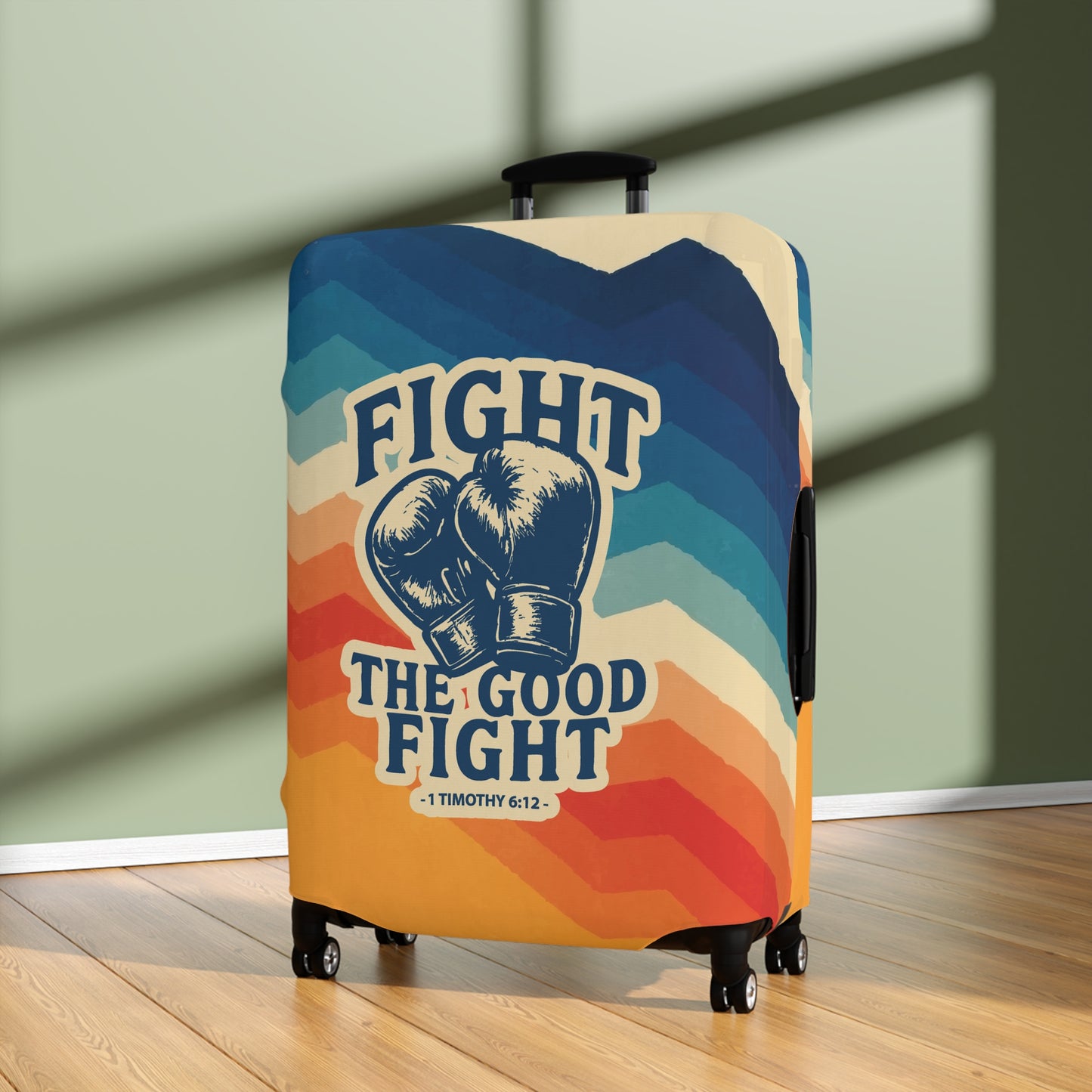 Fight Good Fight Luggage Cover - Retro