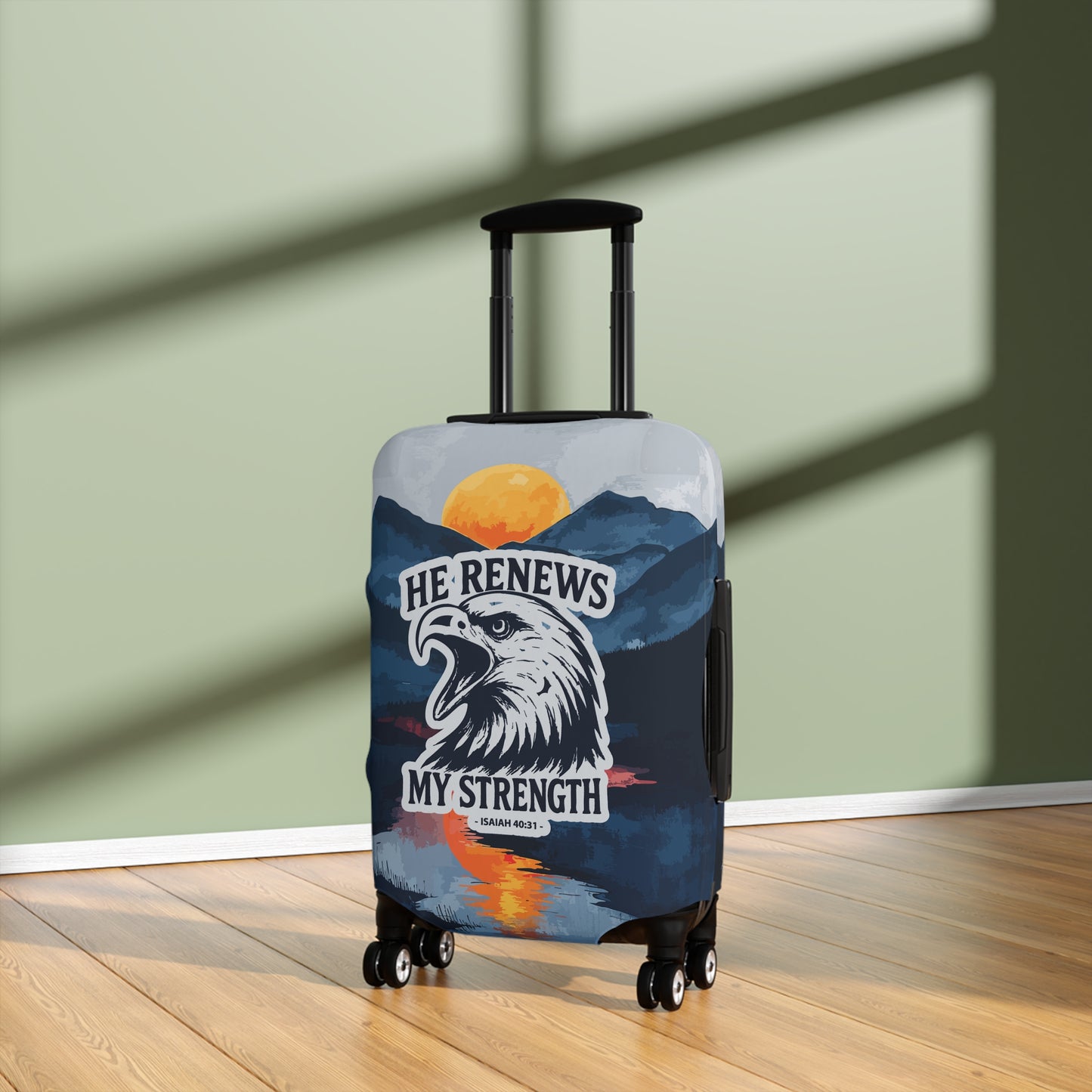 Fire Eagle Luggage Cover - Mountain sunset theme