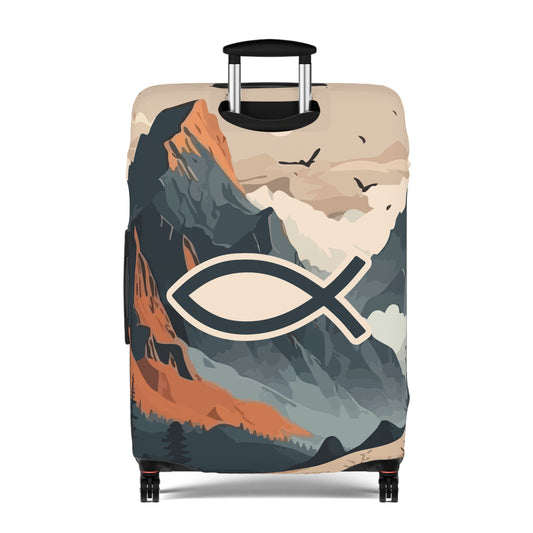 Fire Eagle Luggage Cover - Mountain peak theme