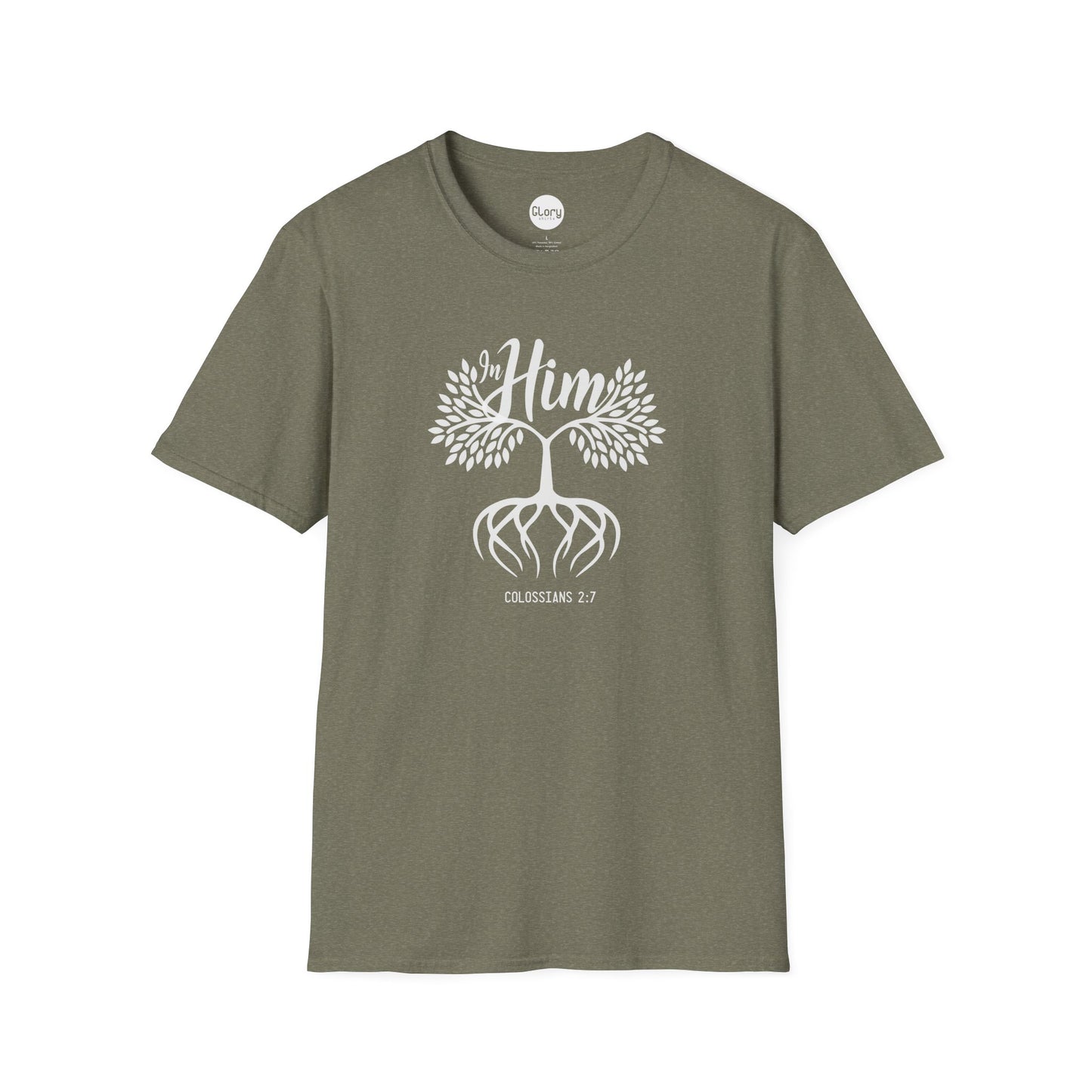 Rooted In Him Unisex Cotton Crew Tee