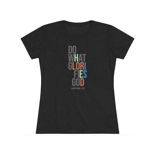 Do What Glorifies God Short Sleeve Tri-Blend Tee