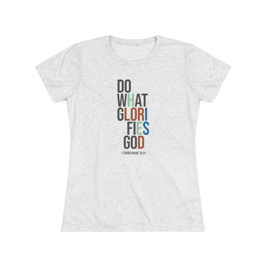 Do What Glorifies God Short Sleeve Tri-Blend Tee