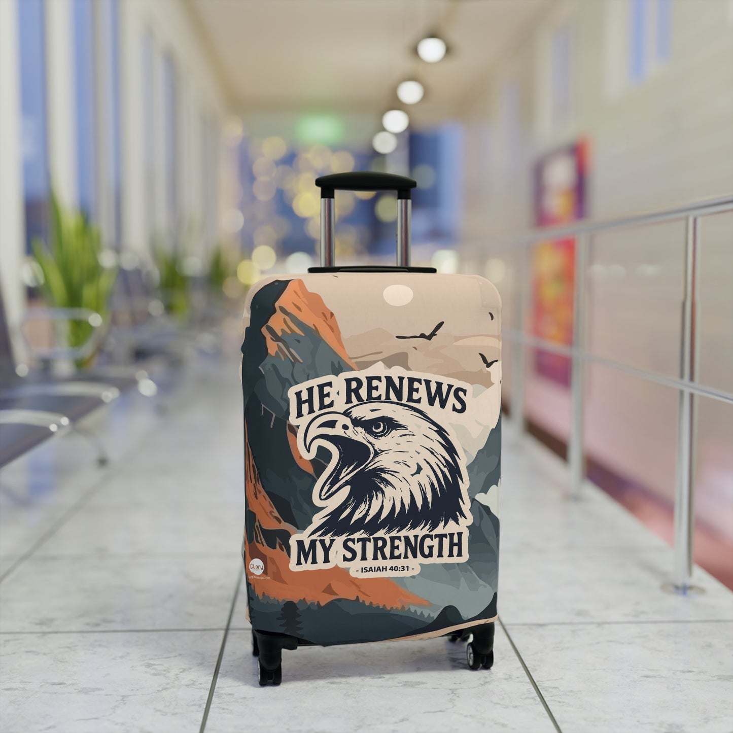 Fire Eagle Luggage Cover - Mountain peak theme