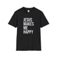 Jesus Makes Me Happy Cotton Crew Tee