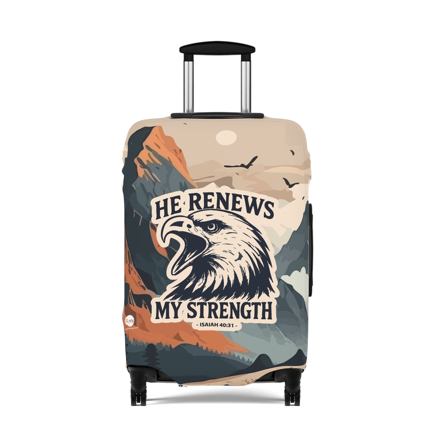 Fire Eagle Luggage Cover - Mountain peak theme