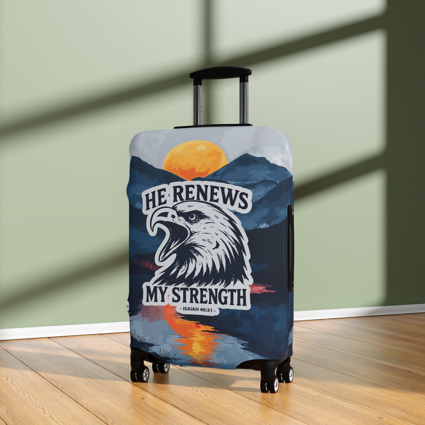 Fire Eagle Luggage Cover - Mountain sunset theme