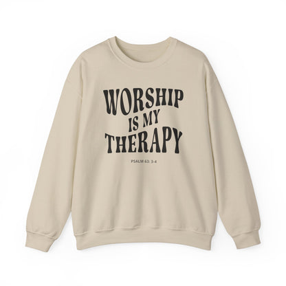 Worship Is My Therapy Unisex Heavy Blend™ Crewneck Sweatshirt