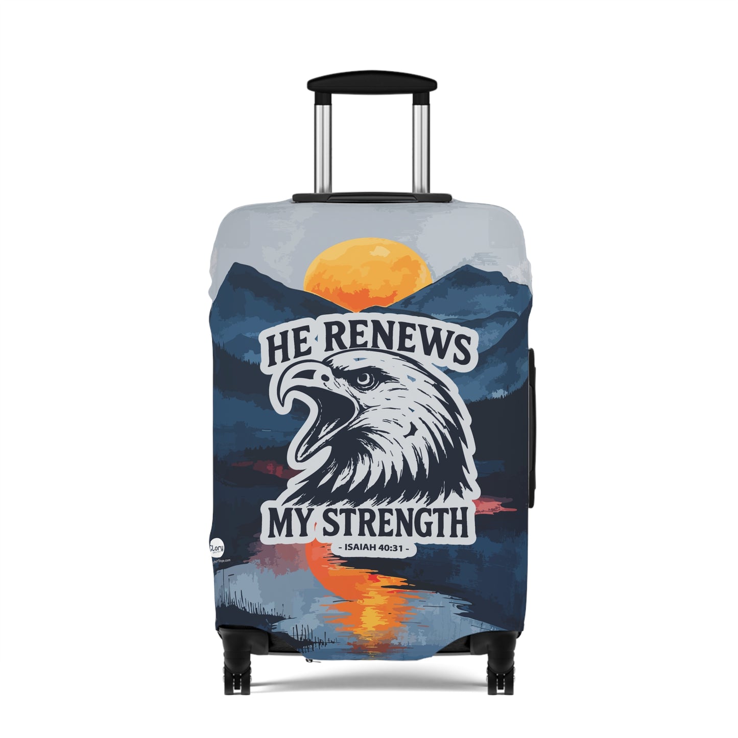 Fire Eagle Luggage Cover - Mountain sunset theme
