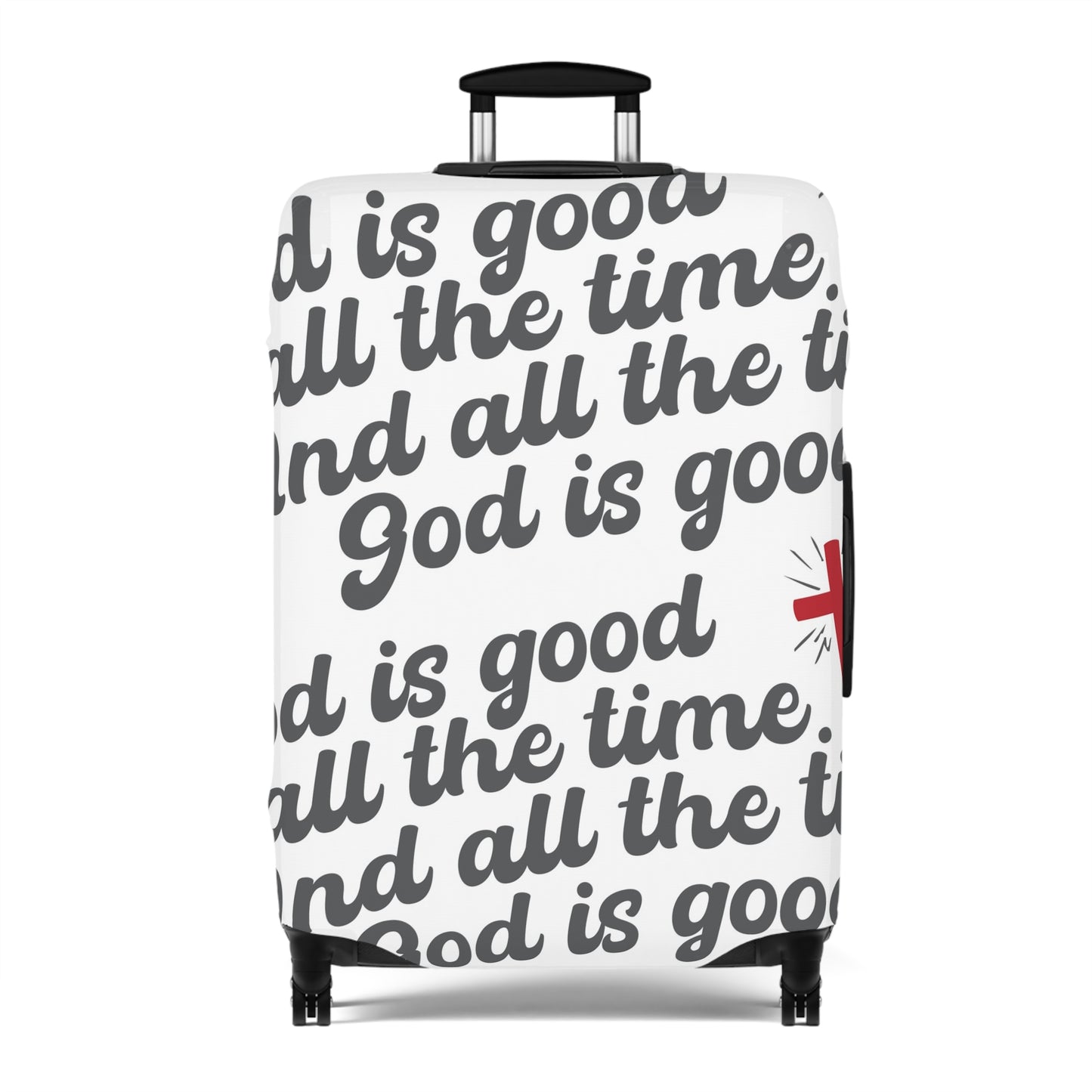 God is Good Luggage Cover-white