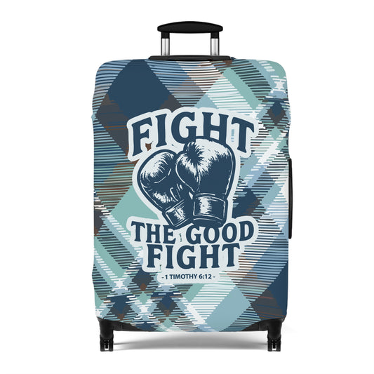 Fight Good Fight Luggage Cover - Plaid theme
