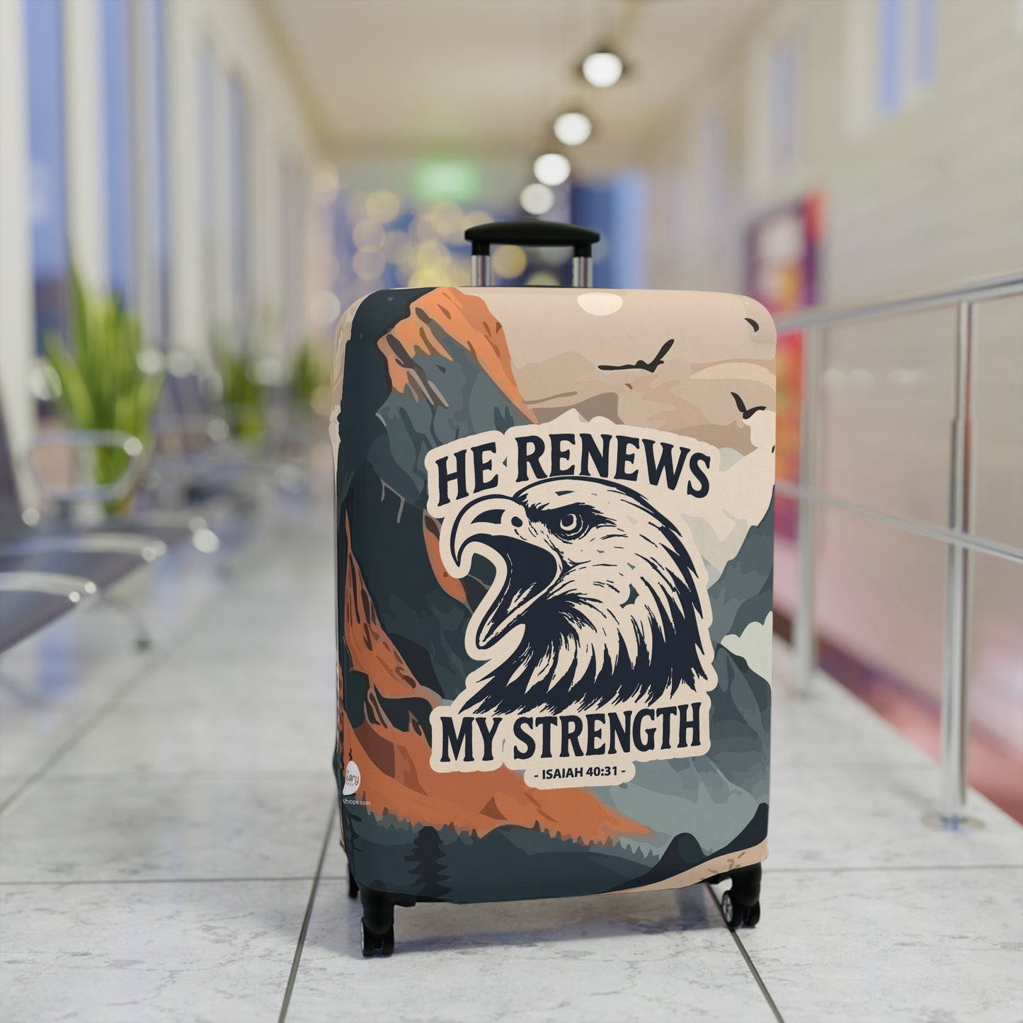 Fire Eagle Luggage Cover - Mountain peak theme