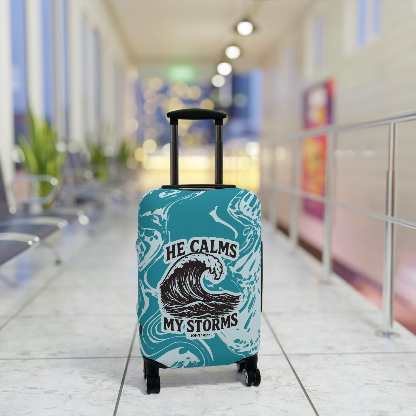 Calmed Storms Luggage Cover - Ocean theme
