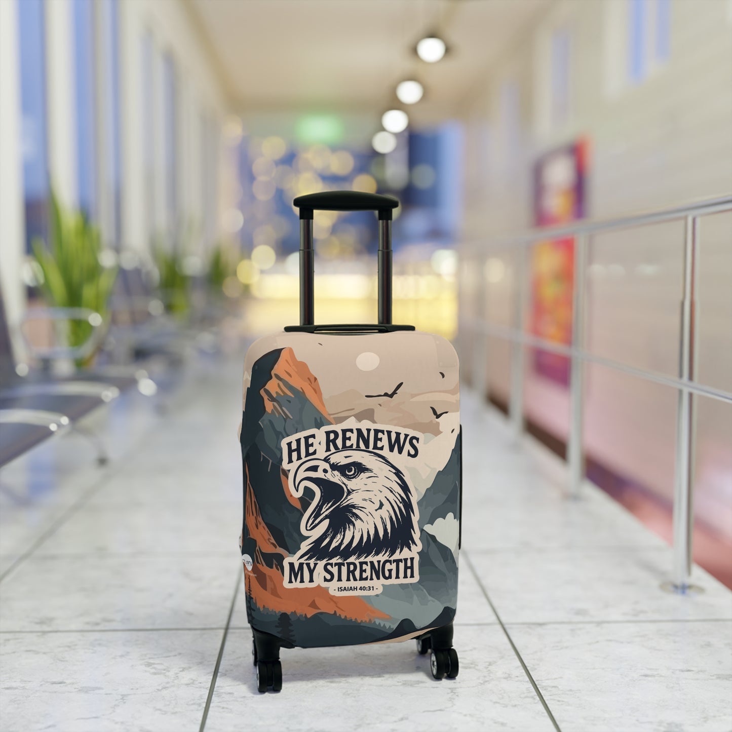 Fire Eagle Luggage Cover - Mountain peak theme