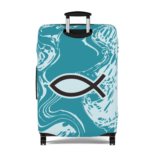 Calmed Storms Luggage Cover - Ocean theme
