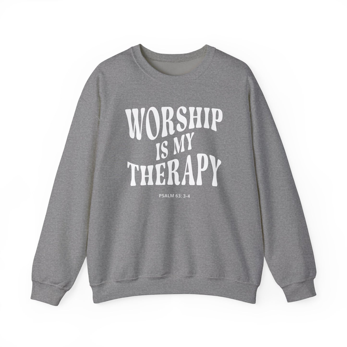 Worship Is My Therapy Unisex Heavy Blend™ Crewneck Sweatshirt