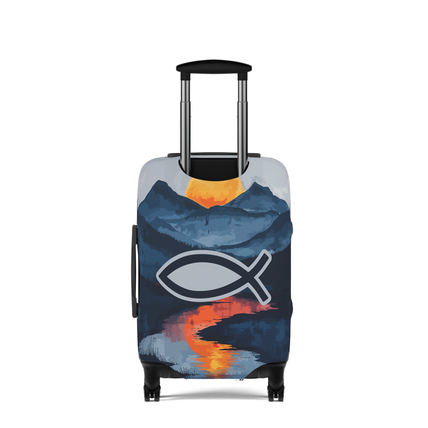Fire Eagle Luggage Cover - Mountain sunset theme