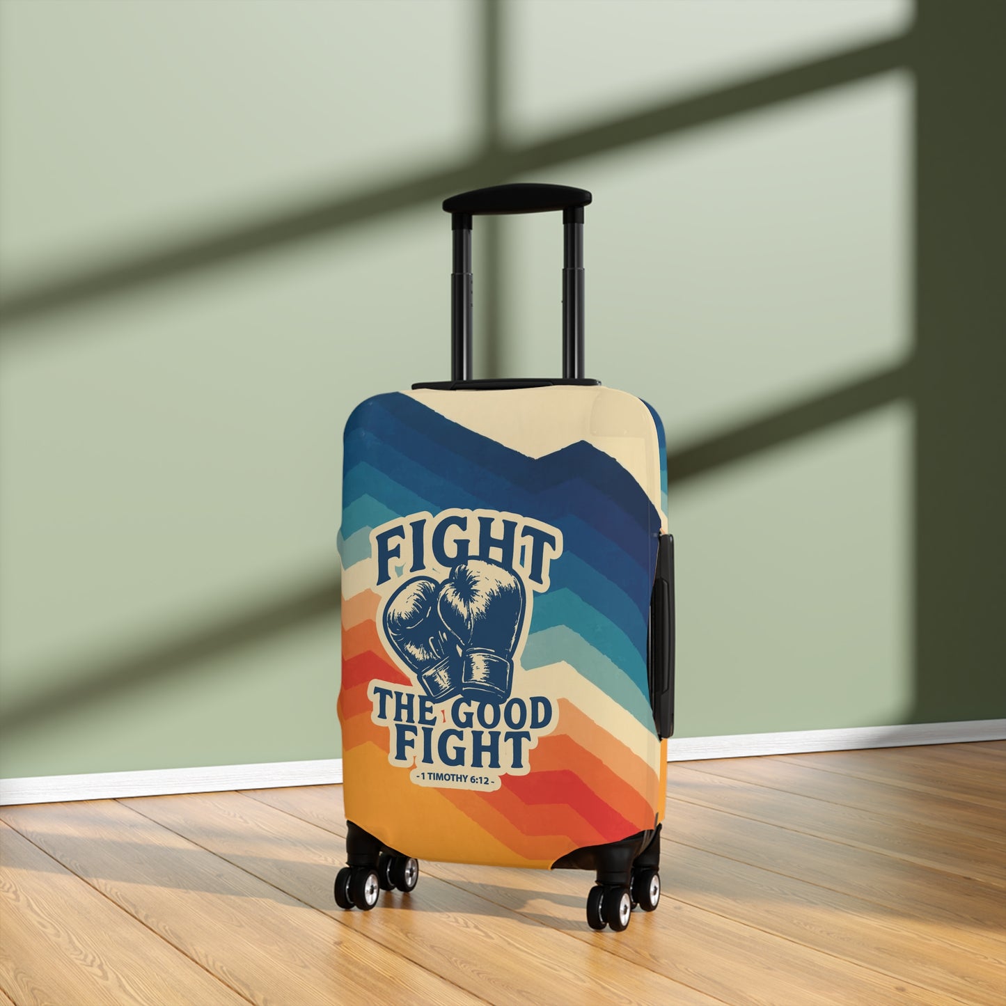 Fight Good Fight Luggage Cover - Retro