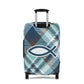 Fight Good Fight Luggage Cover - Plaid theme