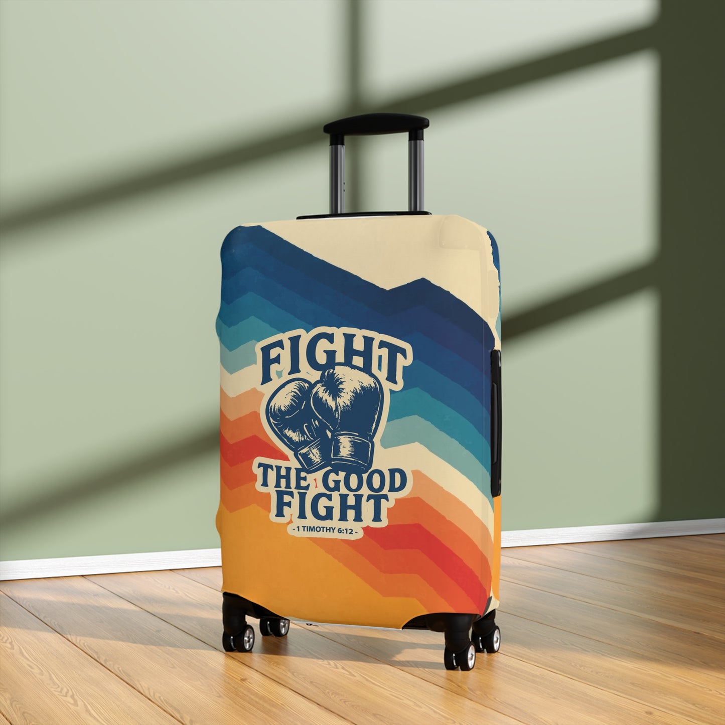 Fight Good Fight Luggage Cover - Retro