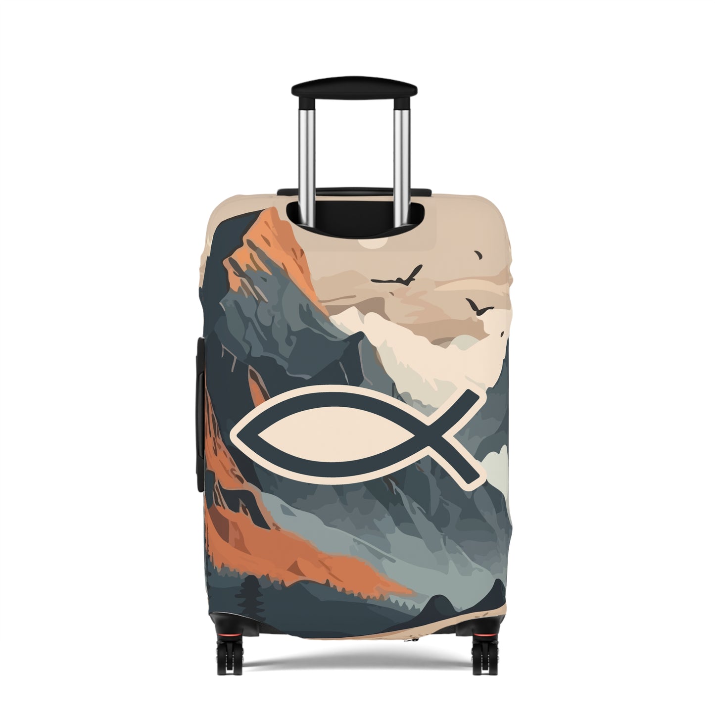 Fire Eagle Luggage Cover - Mountain peak theme