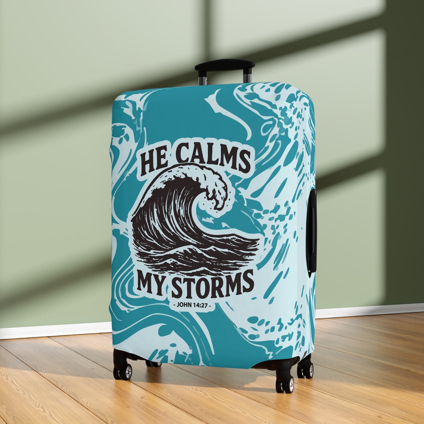 Calmed Storms Luggage Cover - Ocean theme