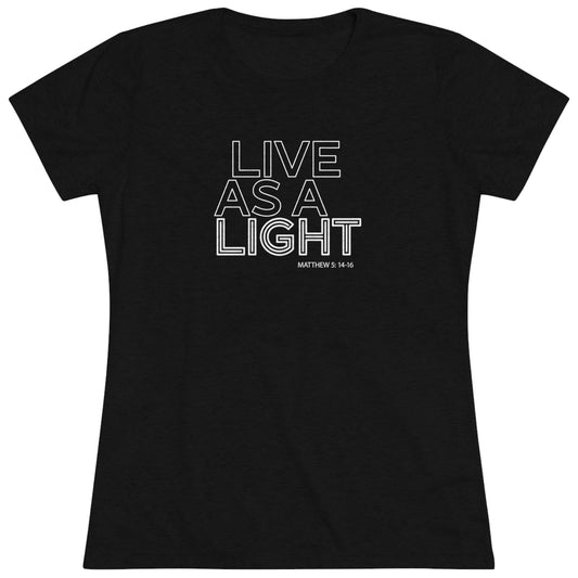 Live as a Light Neon Tri-Blend Tee