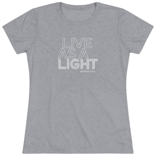 Live as a Light Neon Tri-Blend Tee