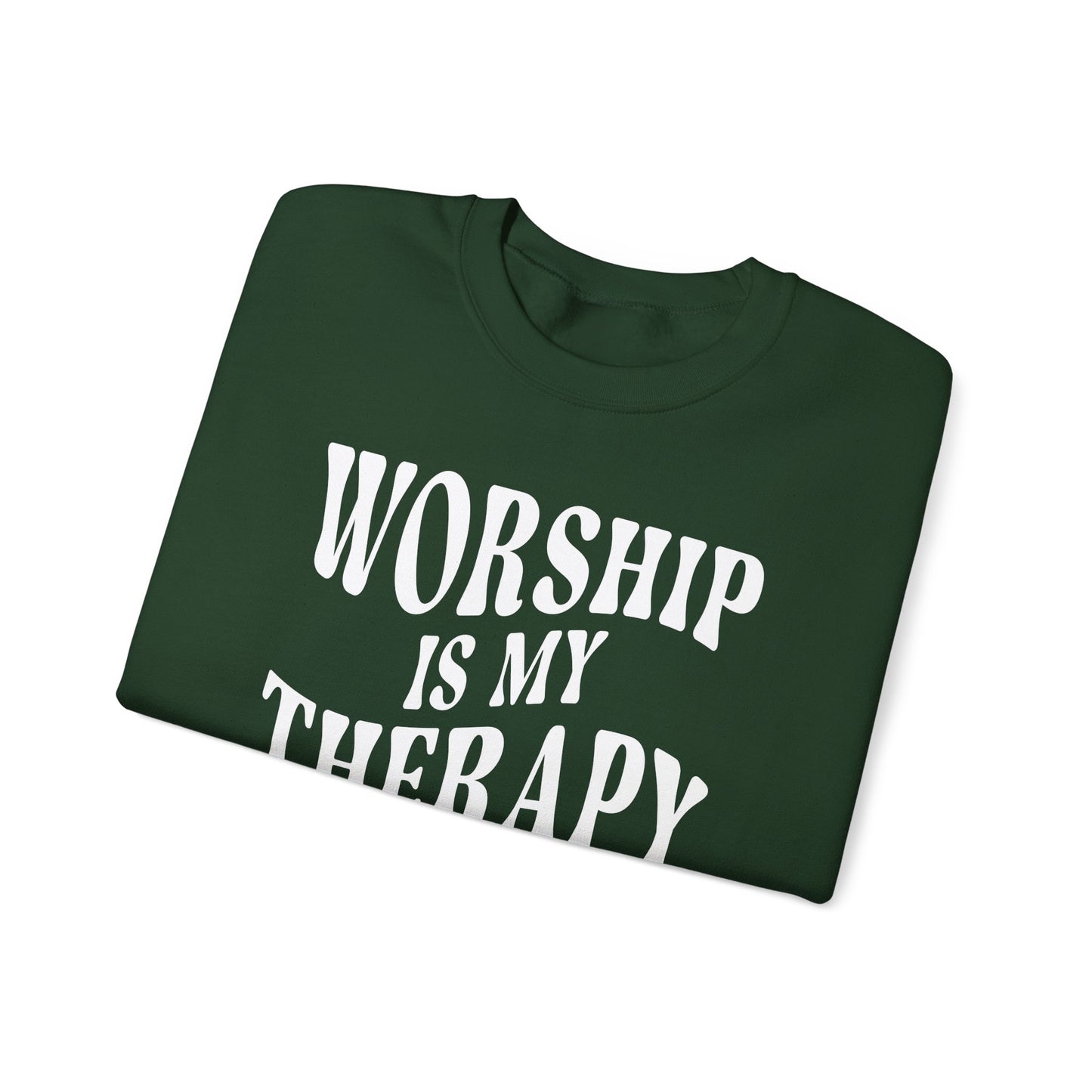 Worship Is My Therapy Unisex Heavy Blend™ Crewneck Sweatshirt