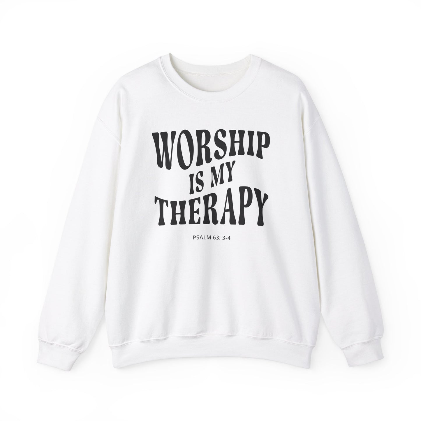 Worship Is My Therapy Unisex Heavy Blend™ Crewneck Sweatshirt