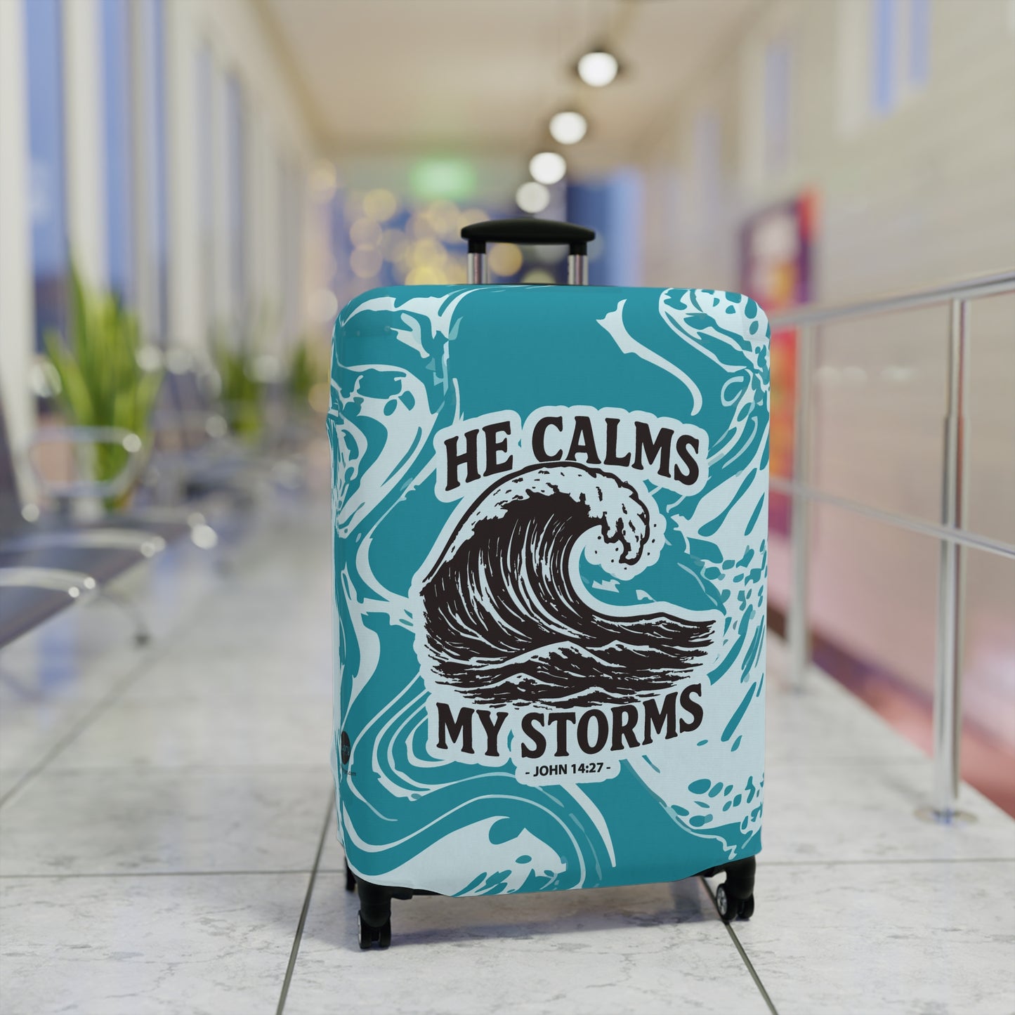 Calmed Storms Luggage Cover - Ocean theme