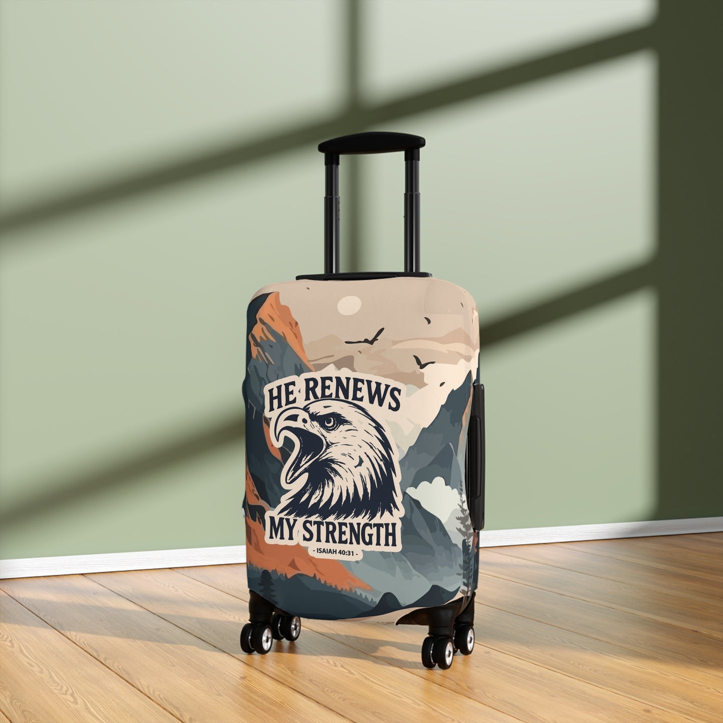 Fire Eagle Luggage Cover - Mountain peak theme