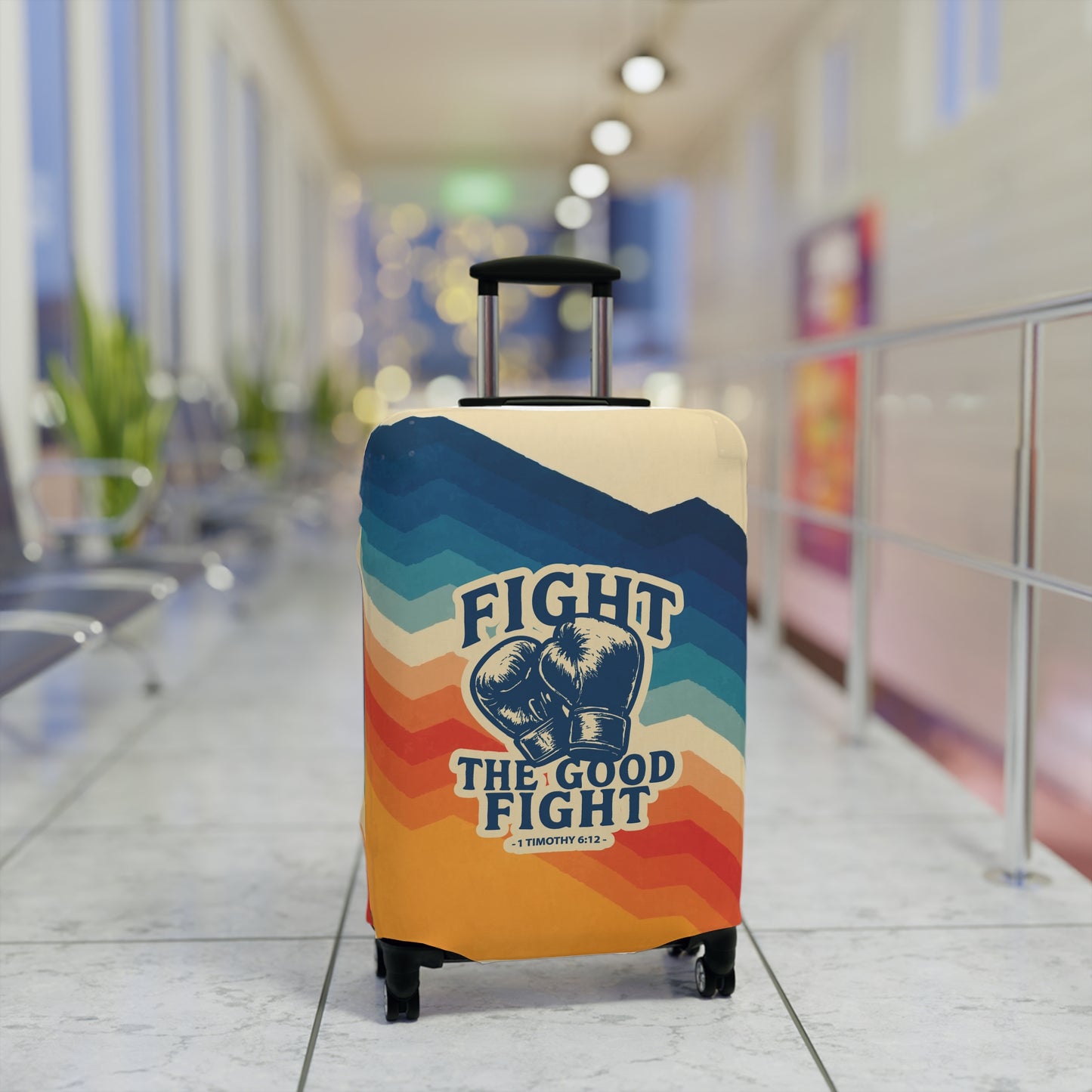 Fight Good Fight Luggage Cover - Retro
