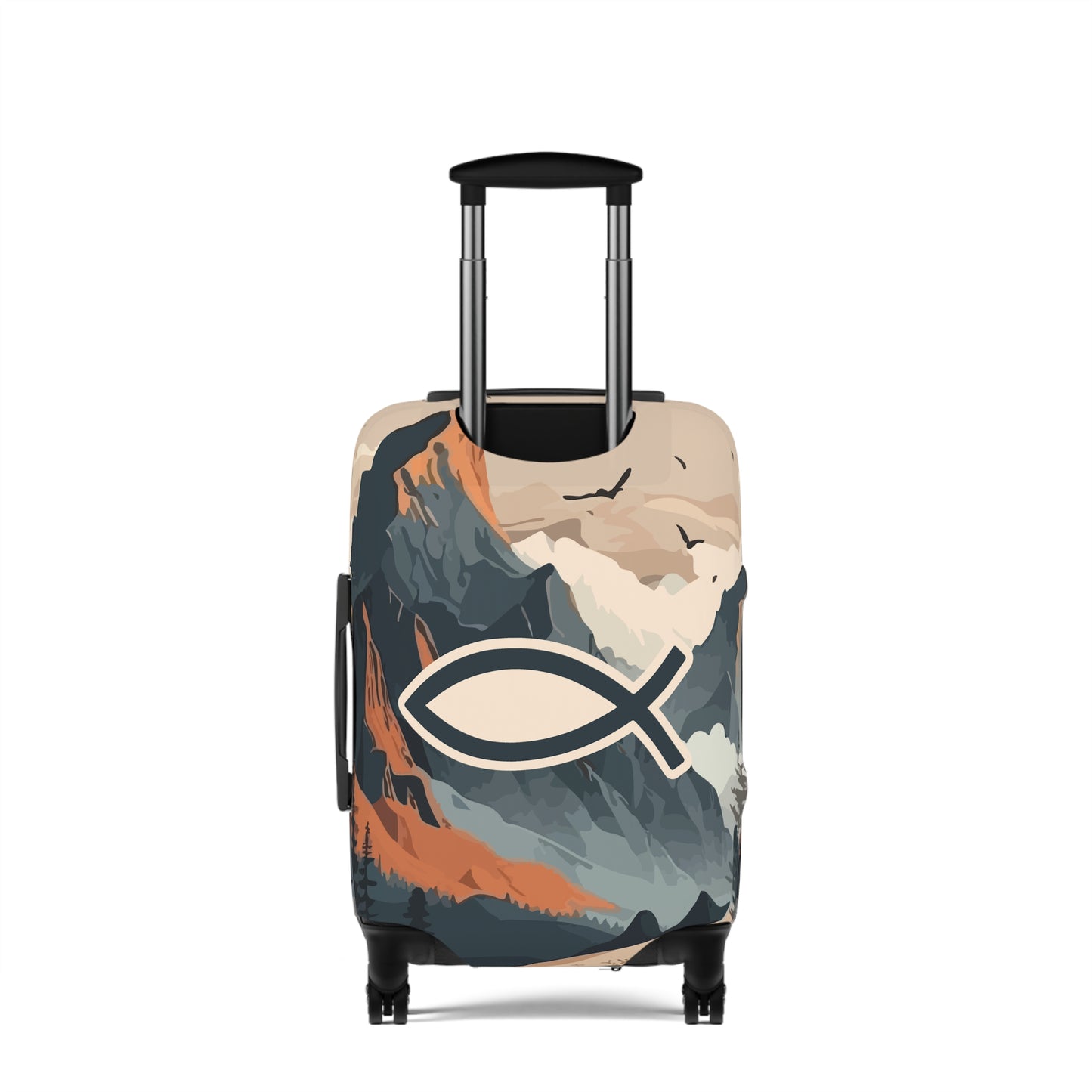 Fire Eagle Luggage Cover - Mountain peak theme