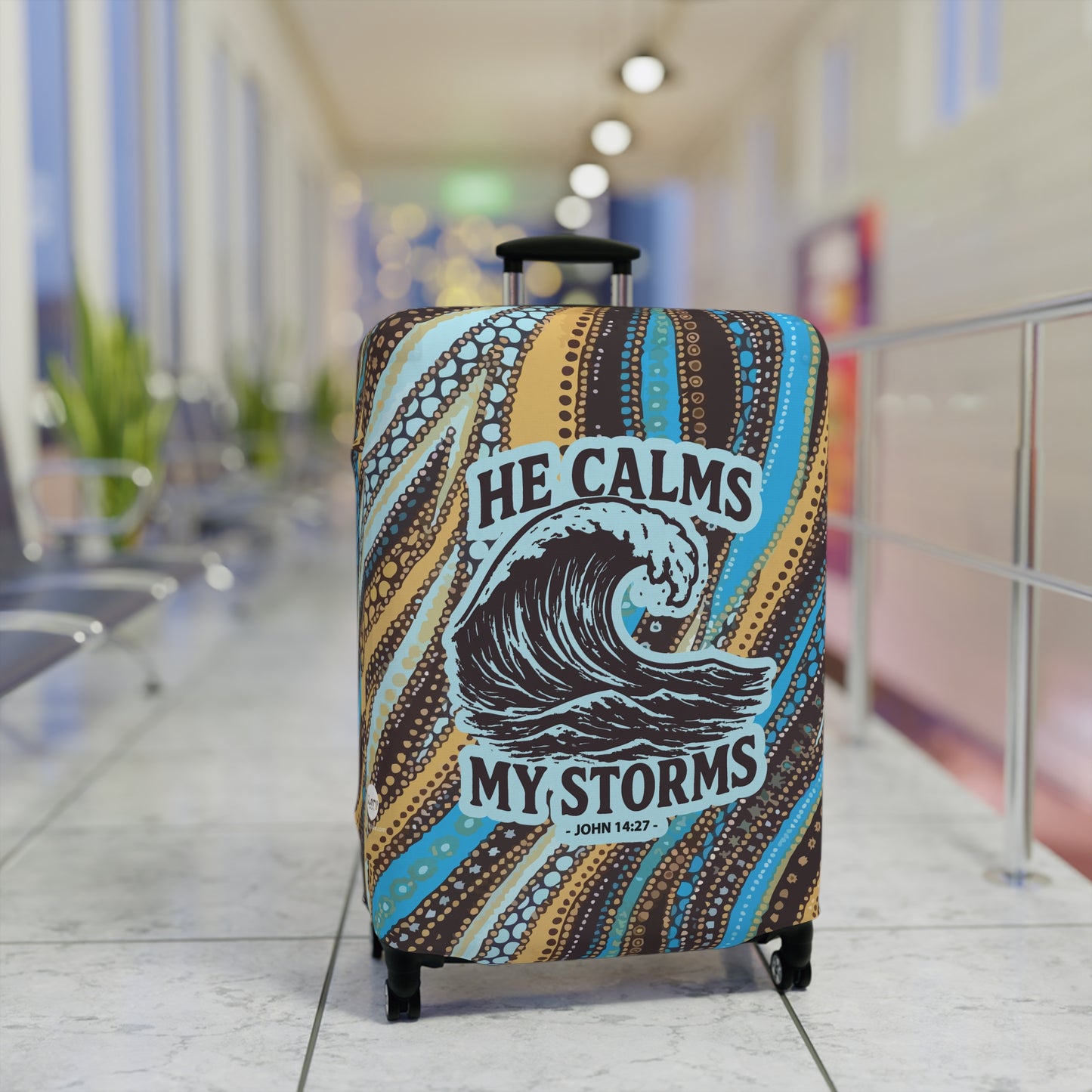 Calmed Storms Luggage Cover - Seashore theme