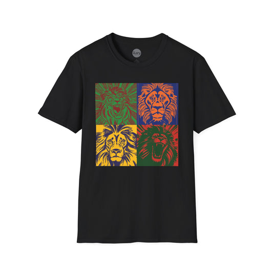 Lion Roar Pop Art Cotton Crew Tee