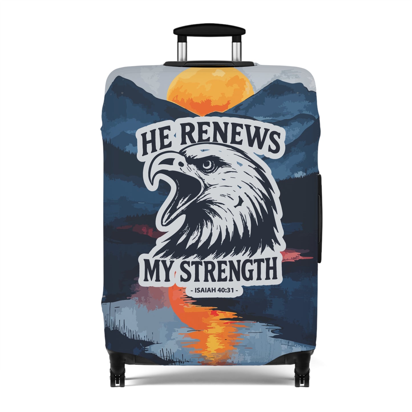 Fire Eagle Luggage Cover - Mountain sunset theme
