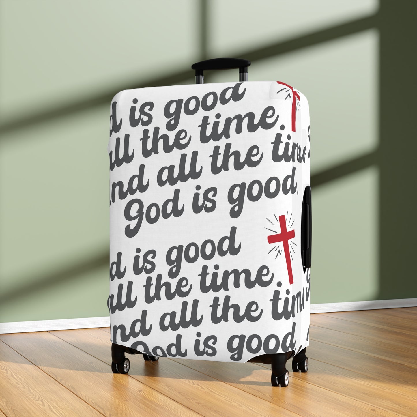 God is Good Luggage Cover-white