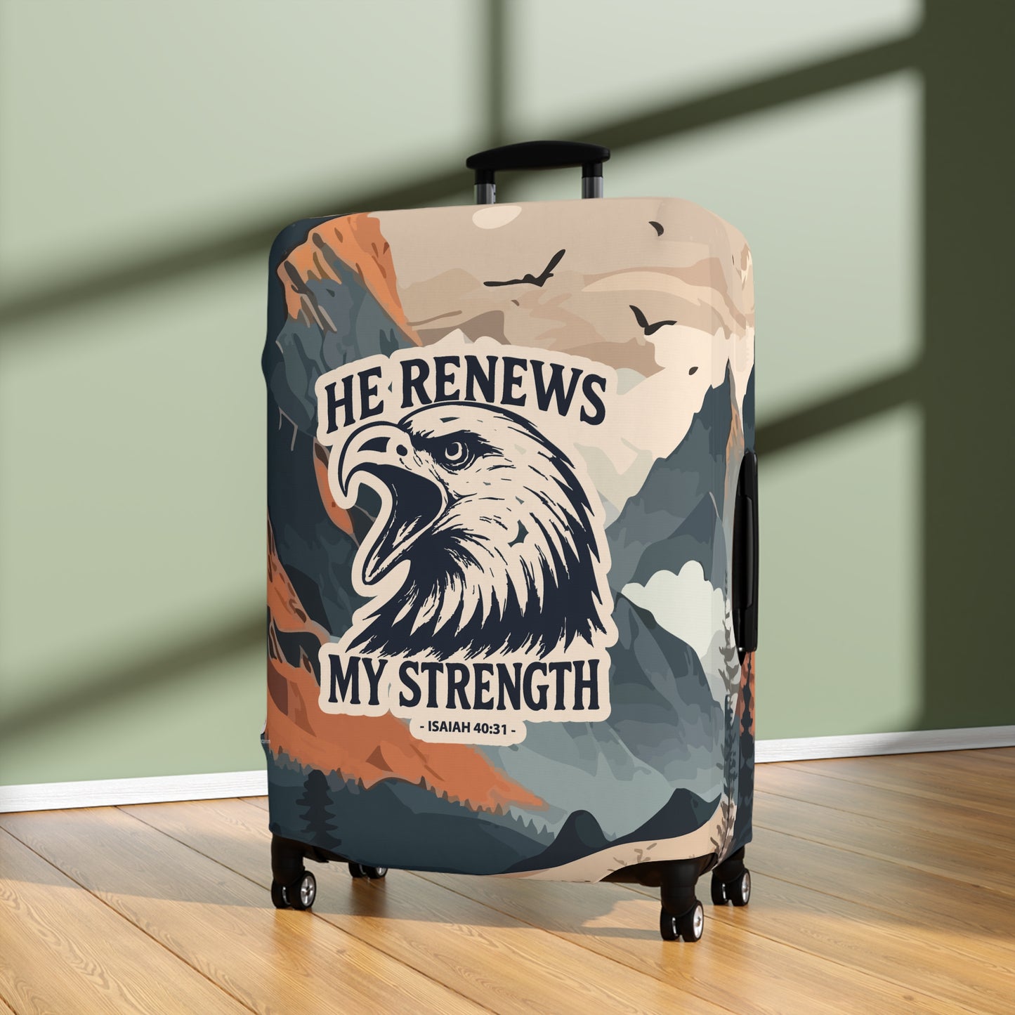 Fire Eagle Luggage Cover - Mountain peak theme