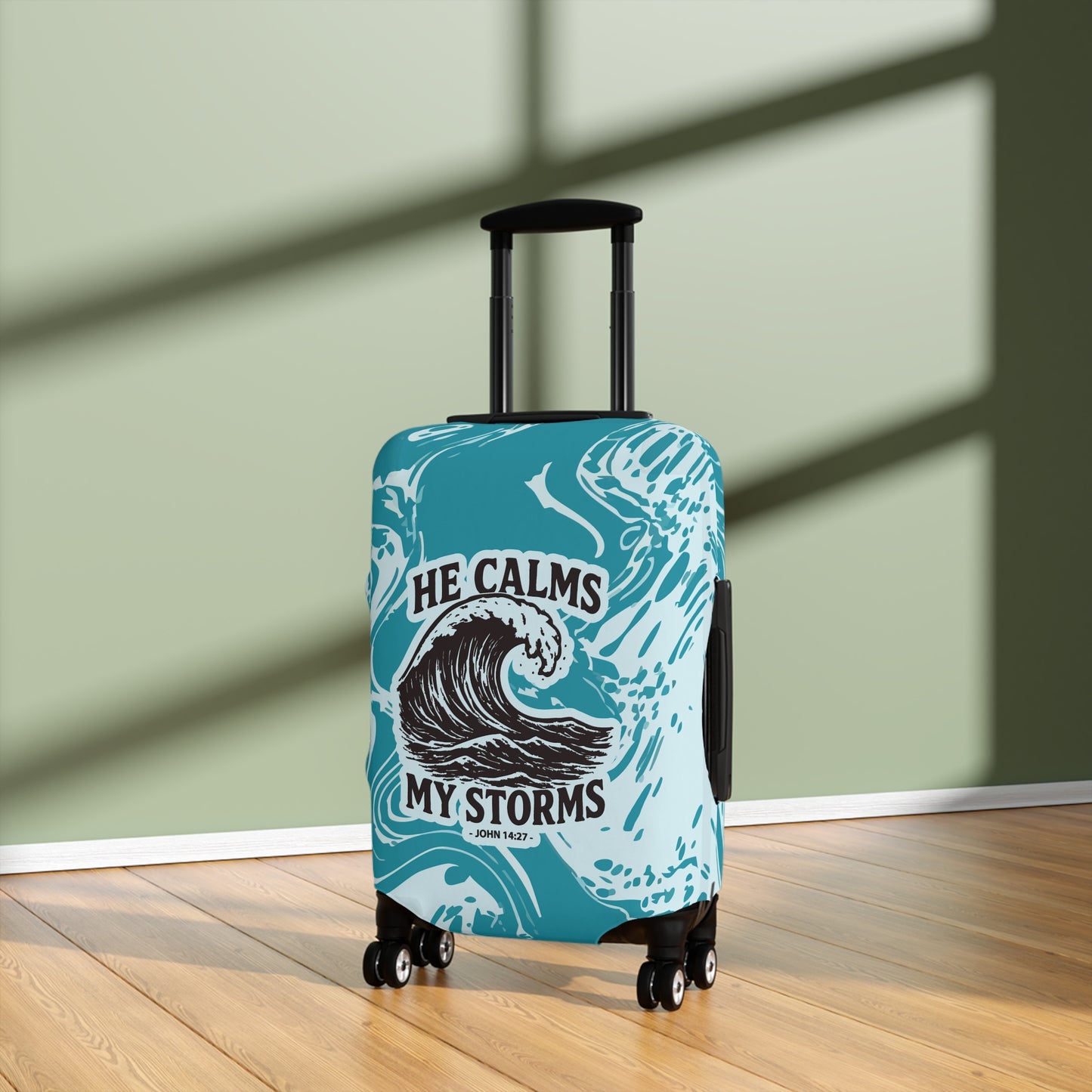Calmed Storms Luggage Cover - Ocean theme